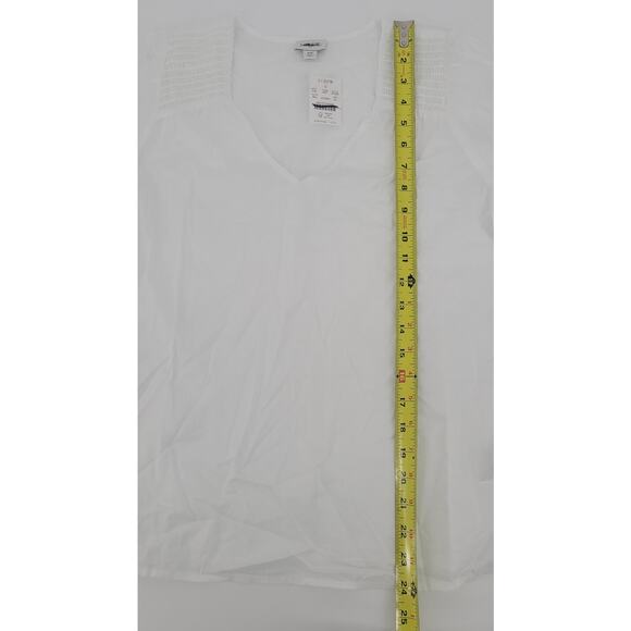 NWT J Crew Short-sleeve V-neck top White Size XS Retail $79.50 - Picture 6 of 7